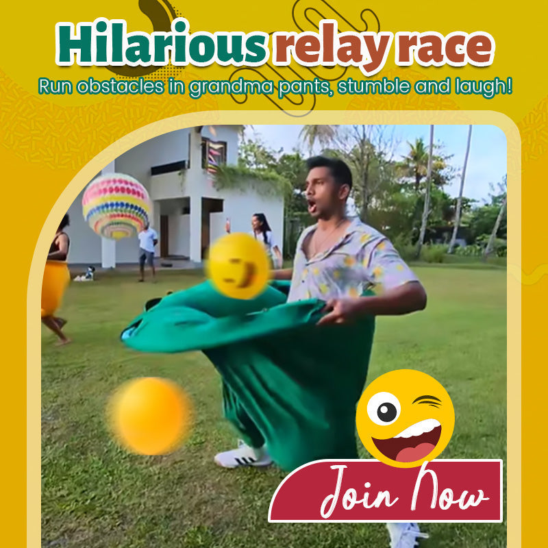 Outdoor-Fangspiel mit Riesenhose für Gruppenspaß