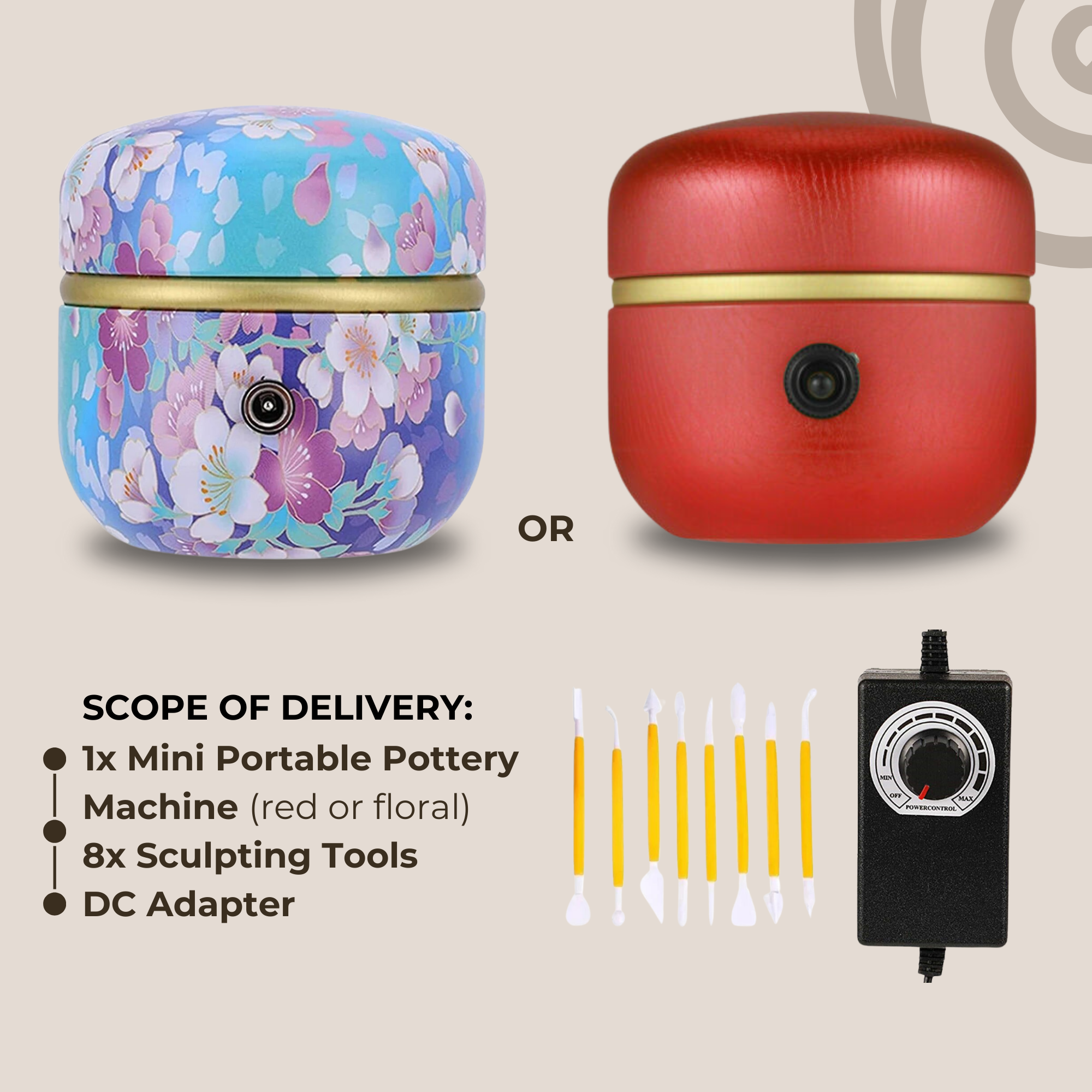 Poterio™ | Mini tragbare Töpferscheibe (inkl. 8 kostenlose Modellierwerkzeuge)
