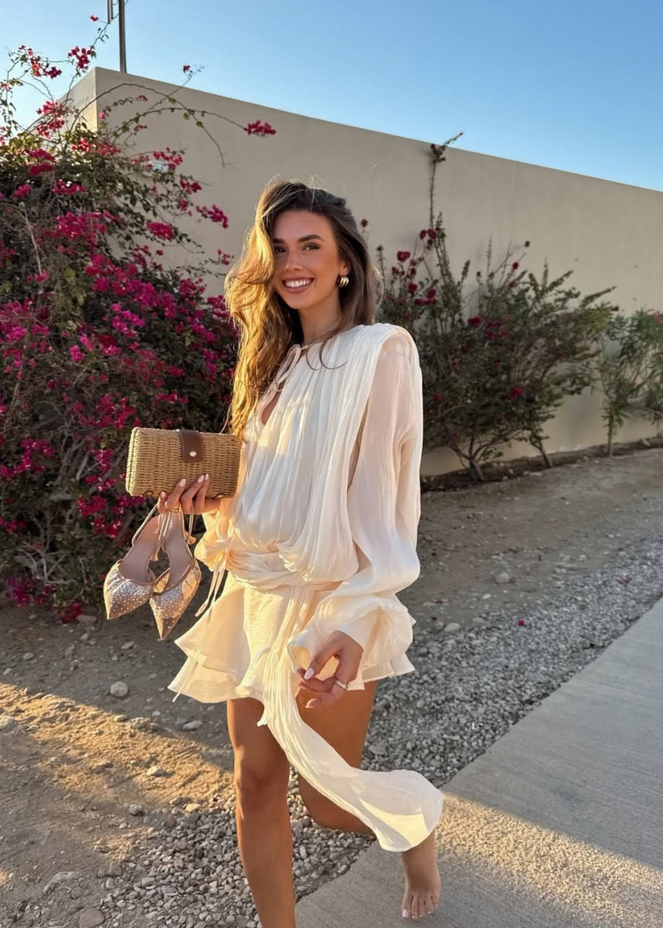 Elegantes Estelle Kleid in edlem Champagner-Farbton