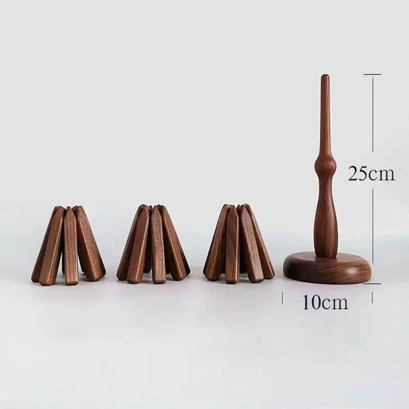 Künstlerischer Walnussbaum-Tischuntersetzer