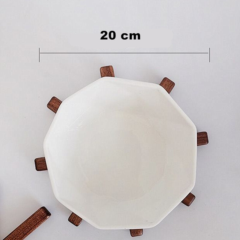 Künstlerischer Walnussbaum-Tischuntersetzer