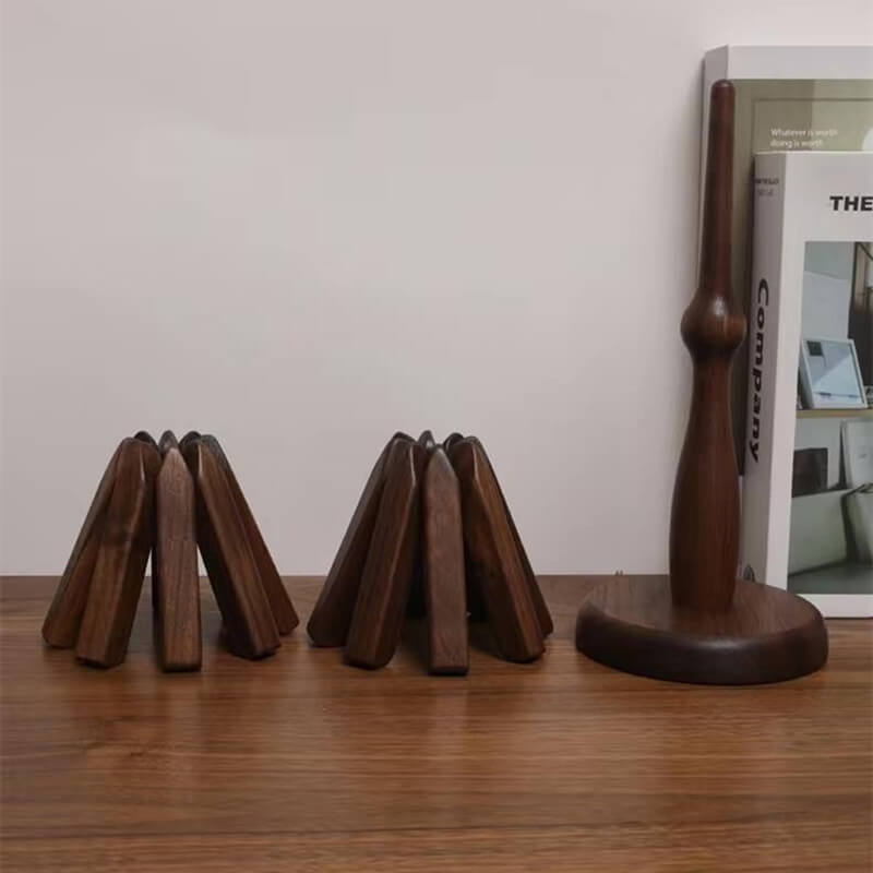 Künstlerischer Walnussbaum-Tischuntersetzer