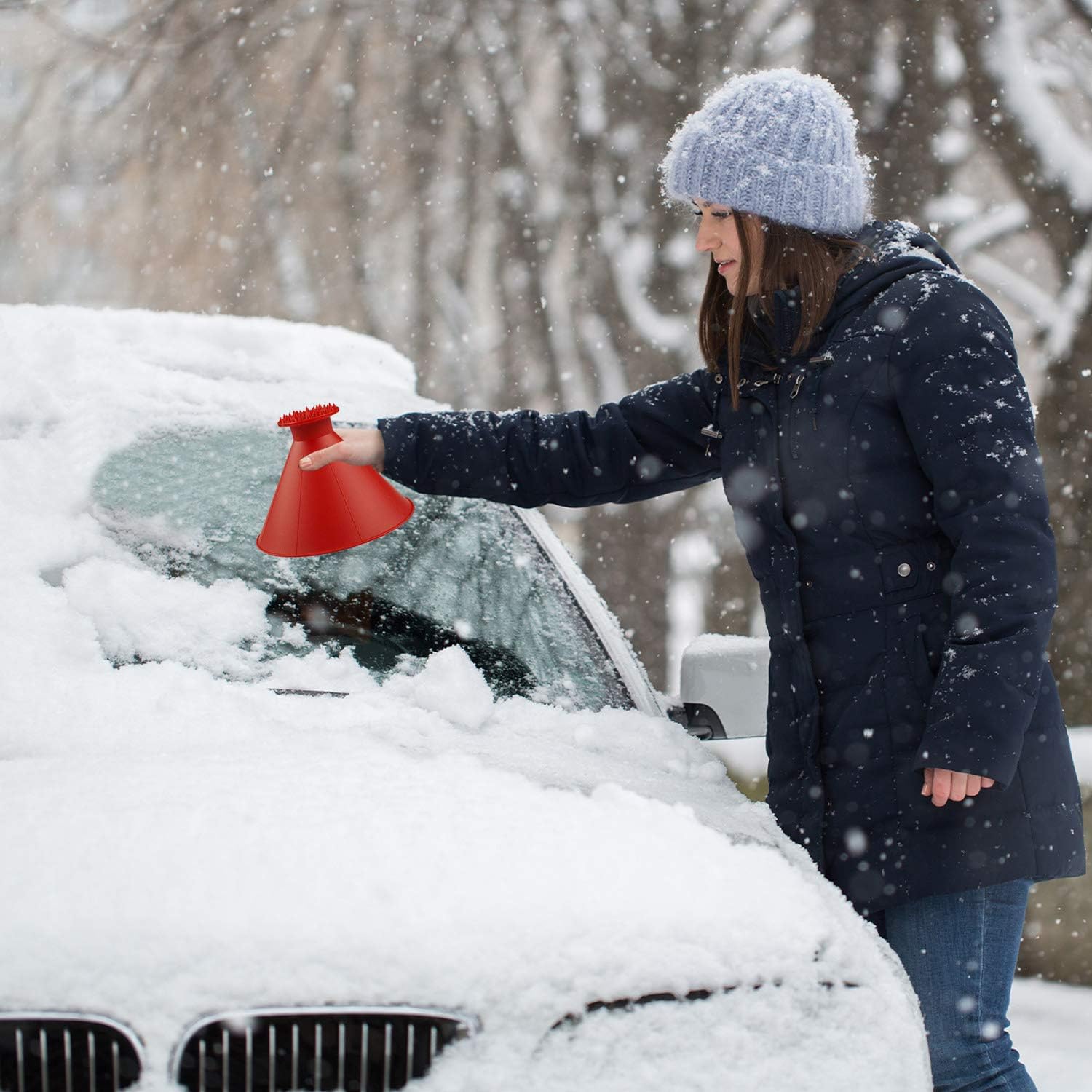 Magic Car Ice Scraper mit Trichter - Windschutzscheiben-Eiskratzer