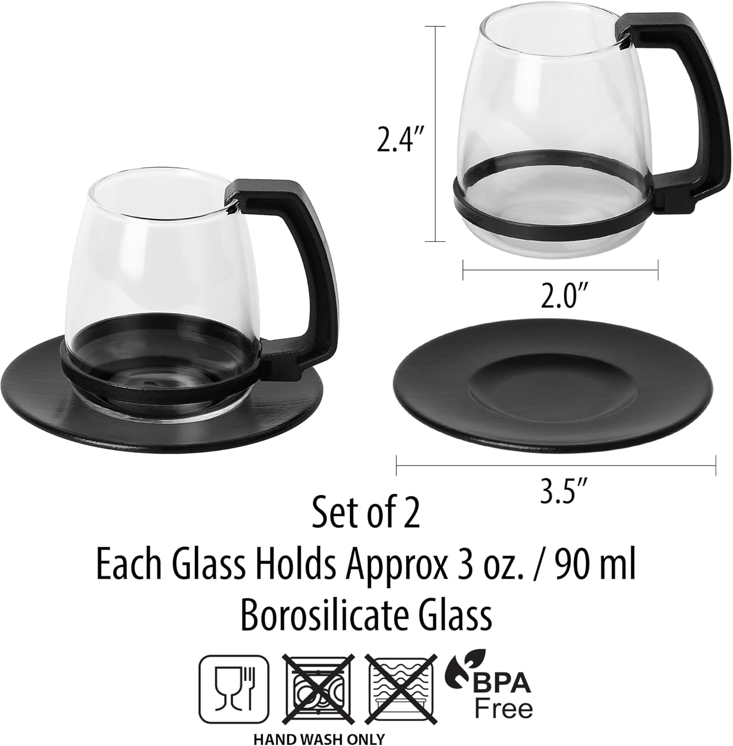 Caedrea Diner-Stil 20 oz Borosilikatglas Kaffeekanne mit Spill-Proof Silikondeckel – Perfektes Retro-Gag-Geschenk für Kaffee-Enthusiasten