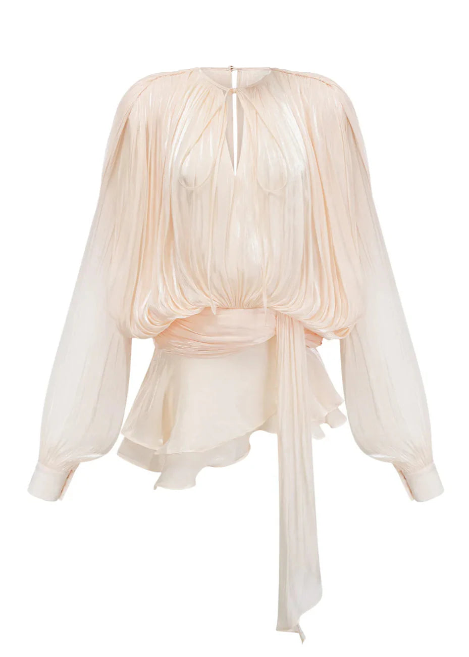 Elegantes Estelle Kleid in edlem Champagner-Farbton