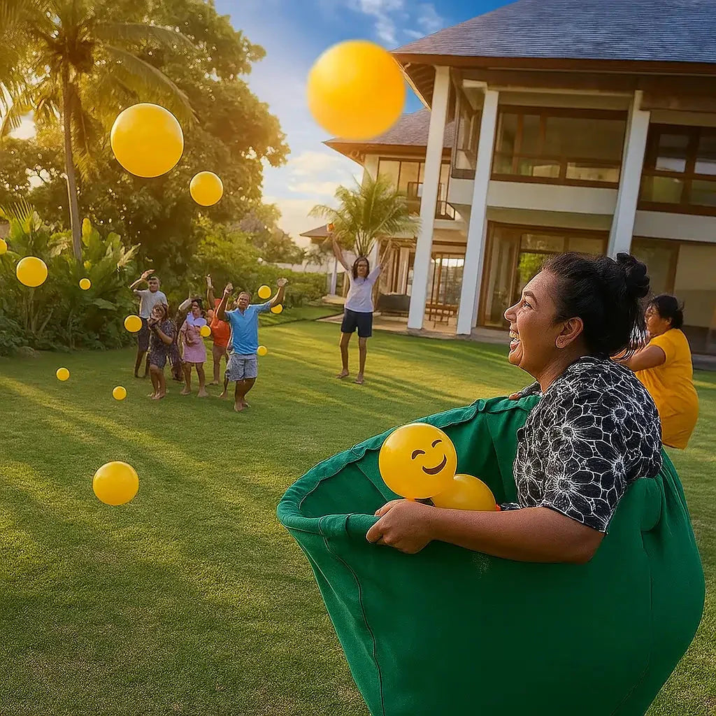 Outdoor-Fangspiel mit Riesenhose für Gruppenspaß