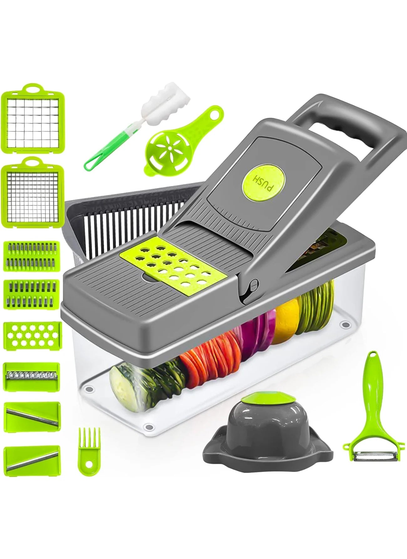 Multifunktionaler Lebensmittelschneider, Reibe und Schäler