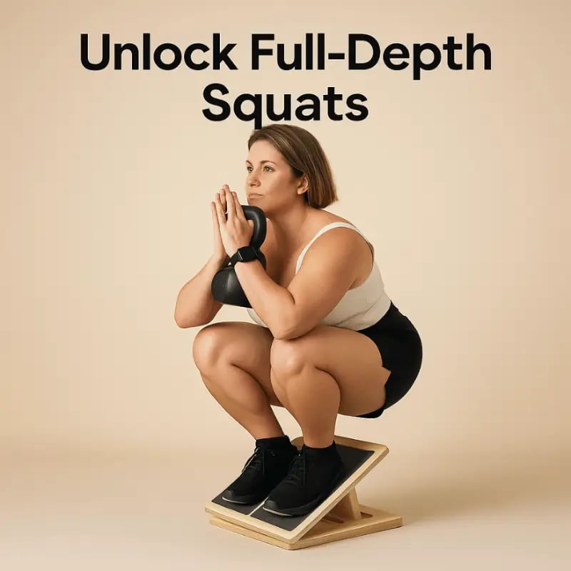 Balance-Board | Tragbares Holz-Kippbrett zum Wadenstrecken