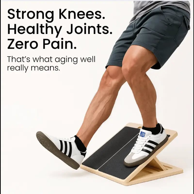 Balance-Board | Tragbares Holz-Kippbrett zum Wadenstrecken