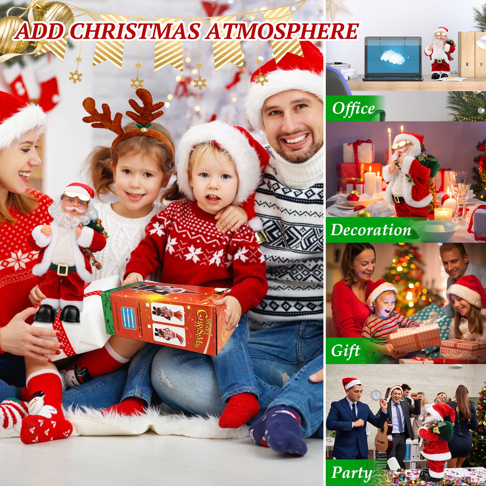 Elektrisch tanzender Musik-Weihnachtsmann