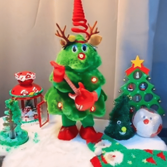 Elektrisch blasendes Saxophon Santa