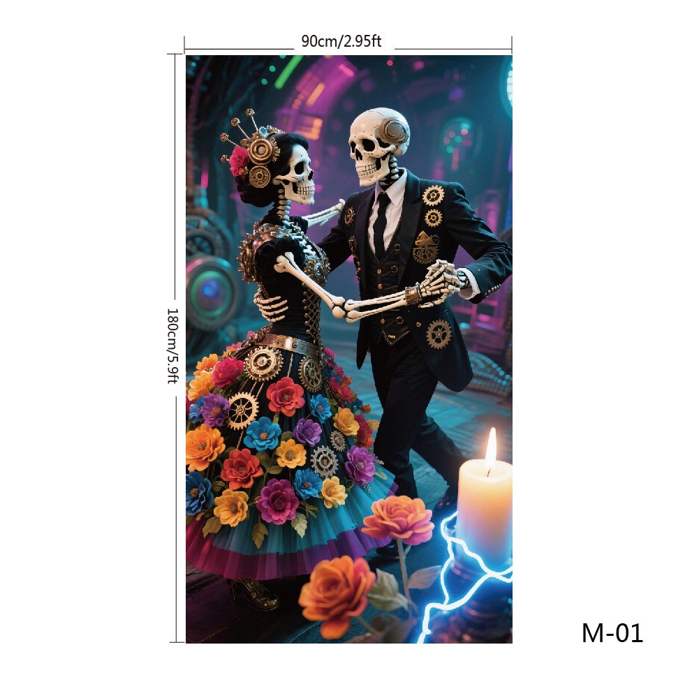 Festliche Haustürdekoration für Weihnachten und Halloween