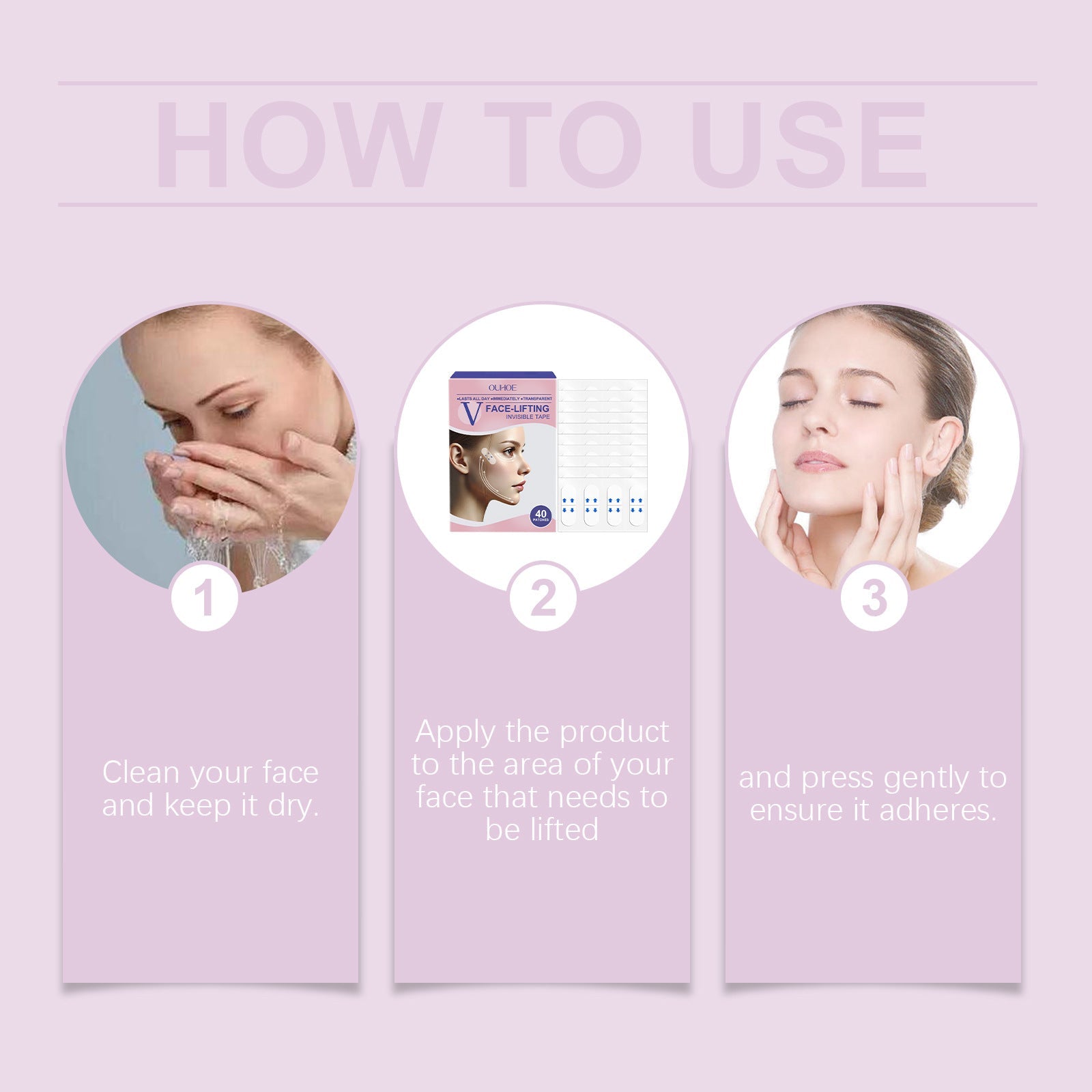 BeauAlori Unsichtbares Facelifting-Tape