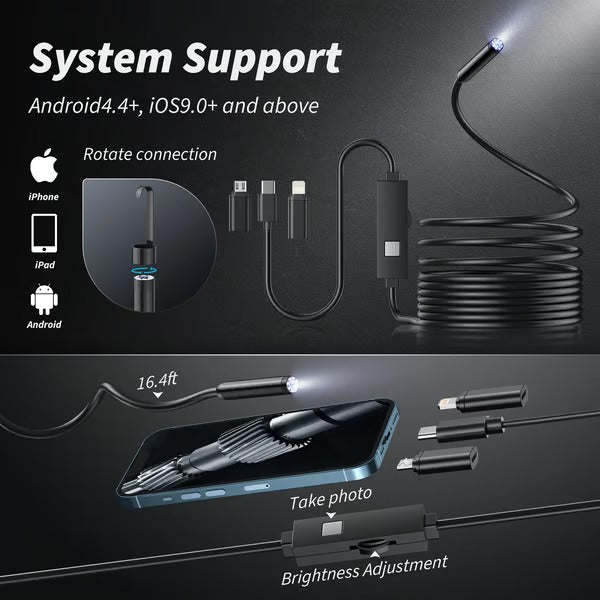 ZoomWand – Tragbare Inspektionskamera kompatibel mit Smartphone