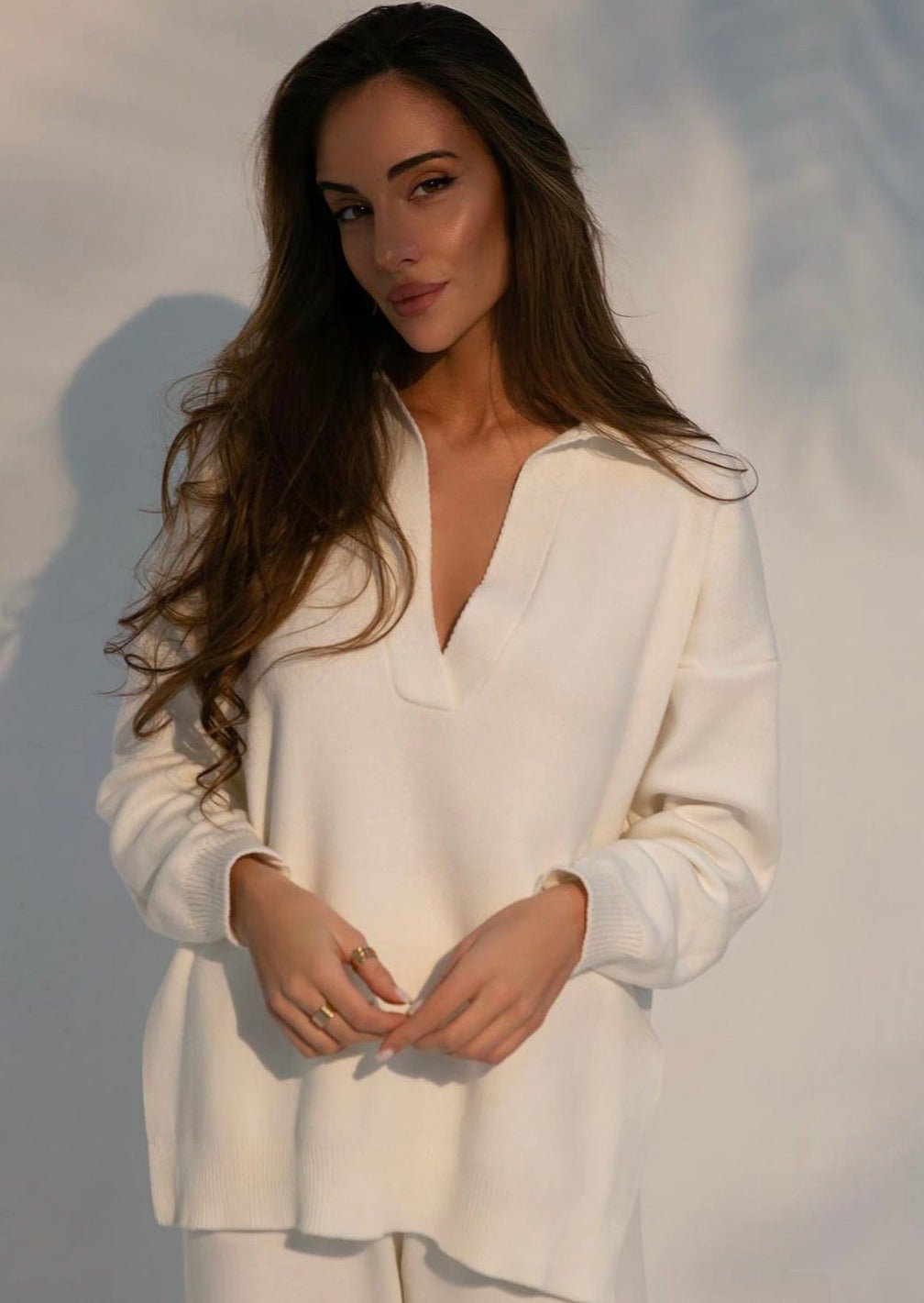 Nalla Milk Polo Oversized Pullover