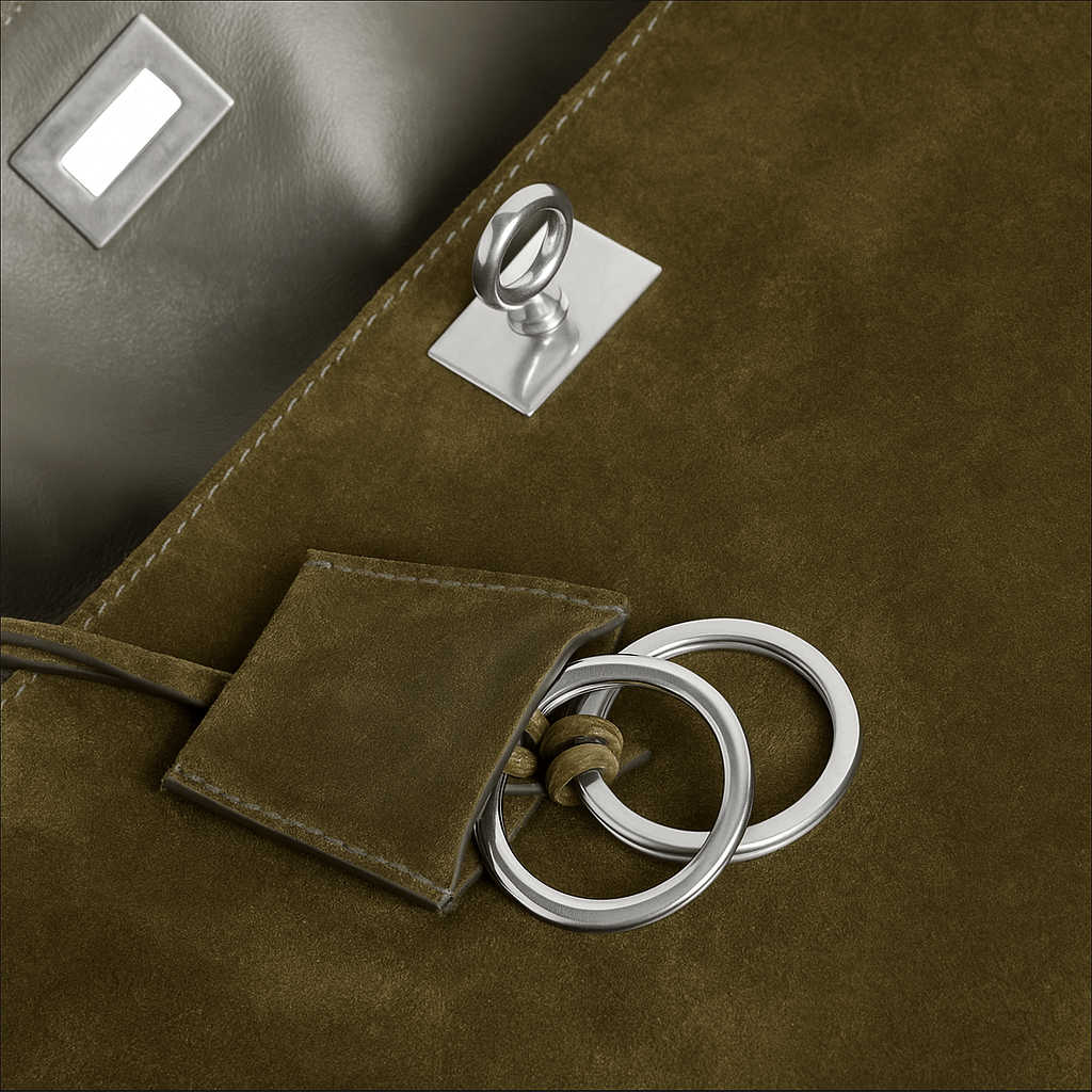 Moira Chromatica Tasche – Wildleder-Tasche mit Lederfutter